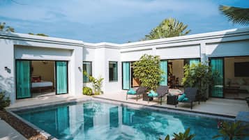 Grand Deluxe 3 Bedroom Pool Villa | 3 bedrooms, minibar, in-room safe, individually decorated