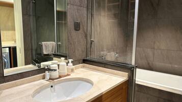 Free toiletries, hair dryer, slippers, bidet