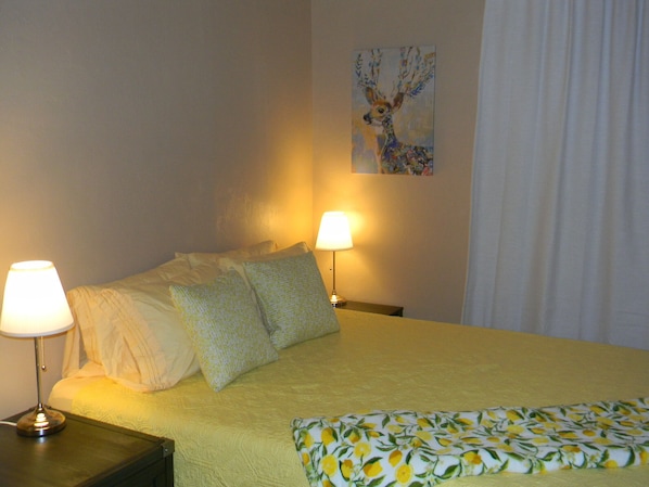 2 bedrooms, iron/ironing board, WiFi, bed sheets