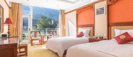 Standard Twin Room, Non Smoking, Mountain View | 1 bedroom, blackout drapes, free WiFi, bed sheets