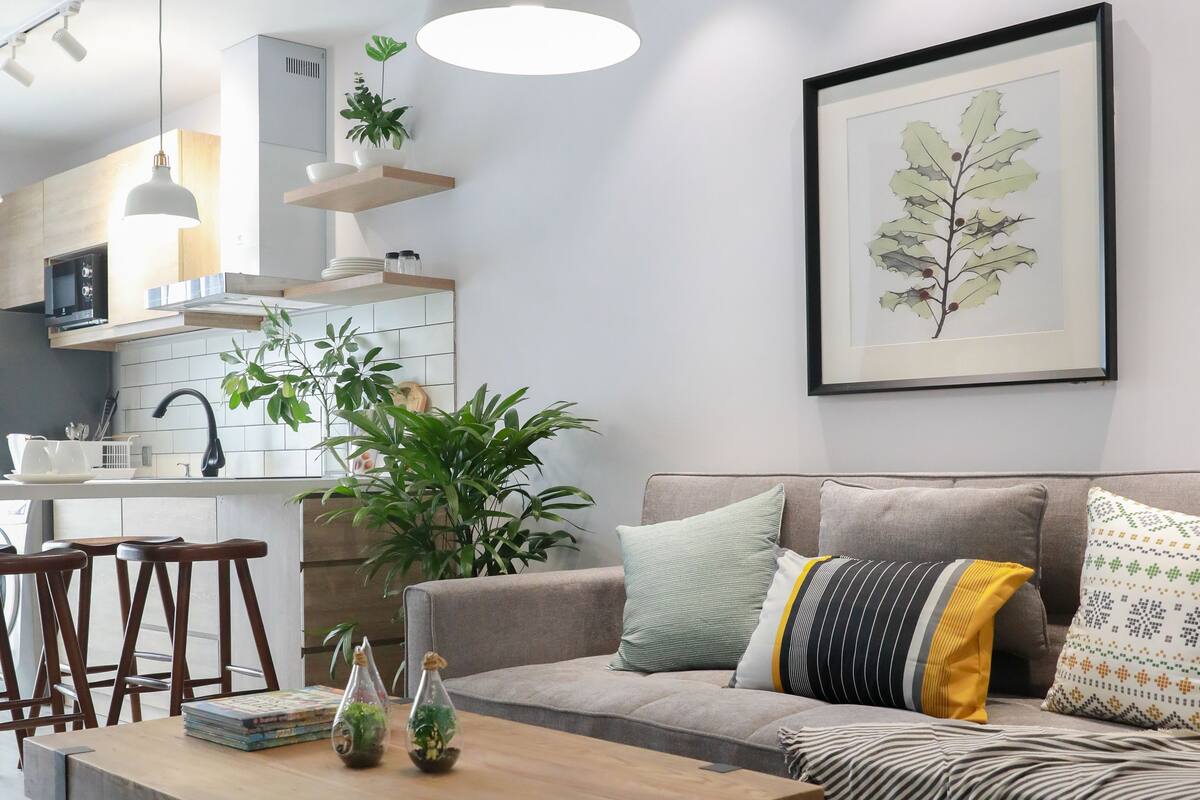 Superior Apartment | Living area | 43-inch TV with cable channels