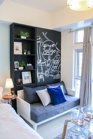Deluxe Studio Apartment | Living area | Smart TV, Netflix, streaming services