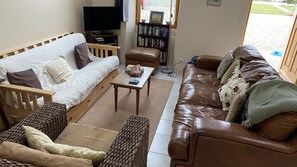 Smart TV, DVD player, books