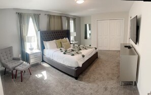6 bedrooms, iron/ironing board, travel cot, free WiFi