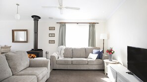 TV, fireplace - All Seasons in Mollymook (Mollymook)