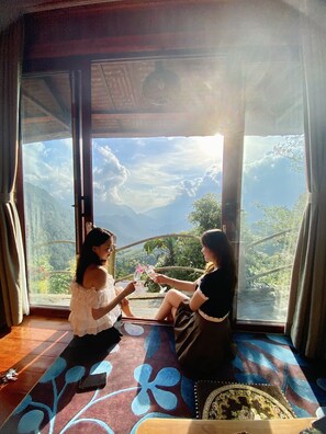 Bungalow, vue colline