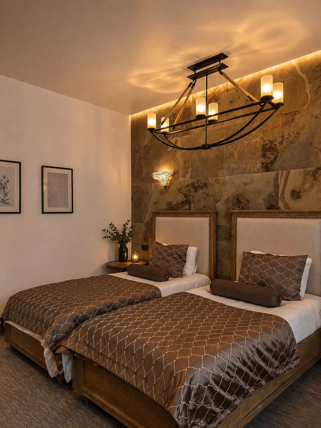 ห้องสแตนดาร์ดทวิน | เครื่องนอนระดับพรีเมียม, มินิบาร์, โต๊ะทำงาน, ห้องเก็บเสียง