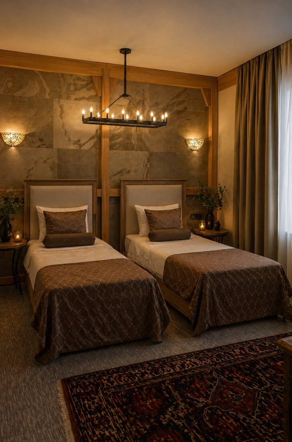 ห้องอีโคโนมีดับเบิล | เครื่องนอนระดับพรีเมียม, มินิบาร์, โต๊ะทำงาน, ห้องเก็บเสียง