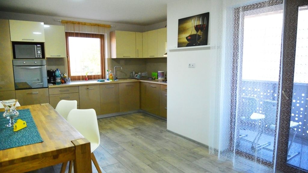 Grand Apartment, Balcony, Garden View (Elena) | Private kitchen | Fridge, microwave, oven, stovetop