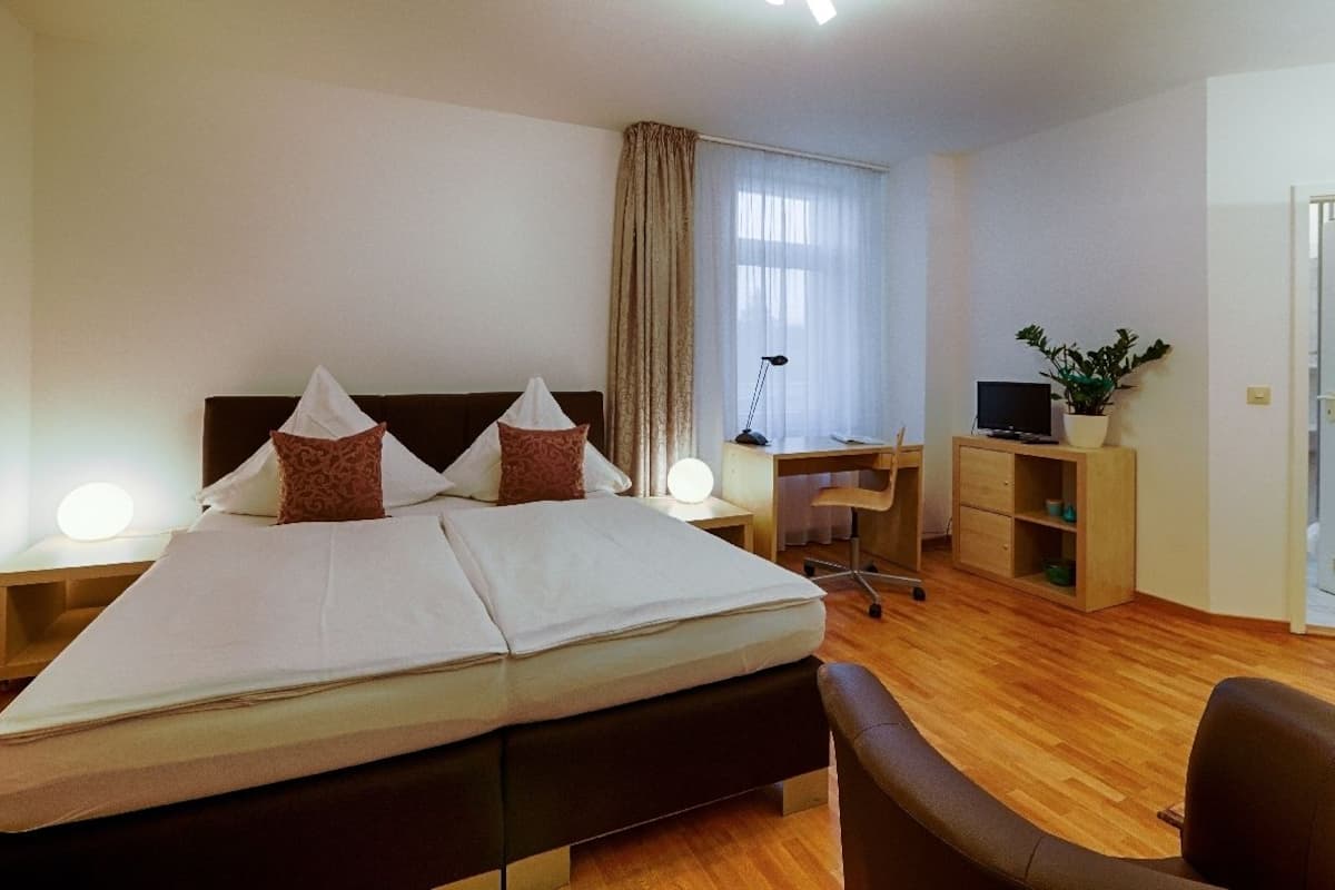 Desk, cribs (surcharge), rollaway beds (surcharge), WiFi (free)