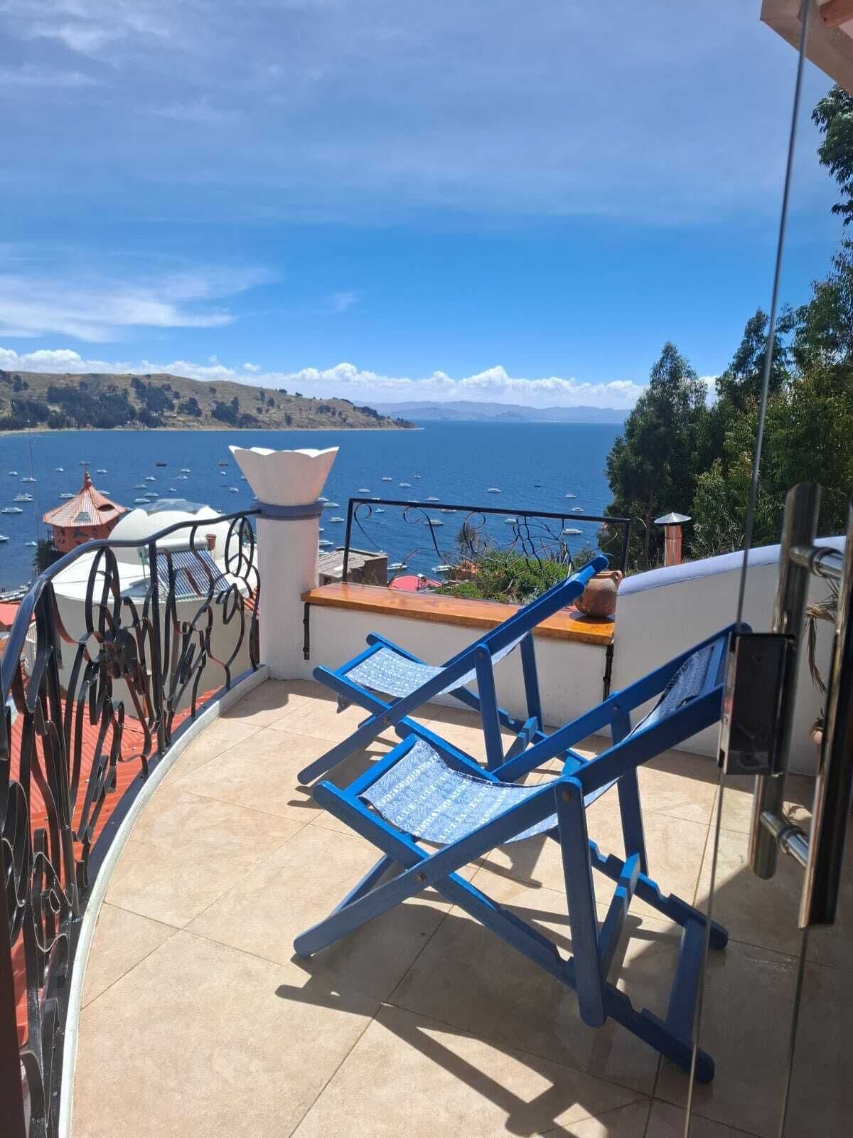 华丽小屋, 1 张特大床, 热水浴缸, 湖景 | 露台