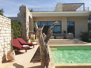 Piscine extérieure, piscine chauffée