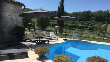 Piscina all'aperto, una piscina riscaldata