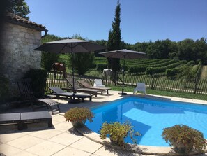 Piscine extérieure, piscine chauffée