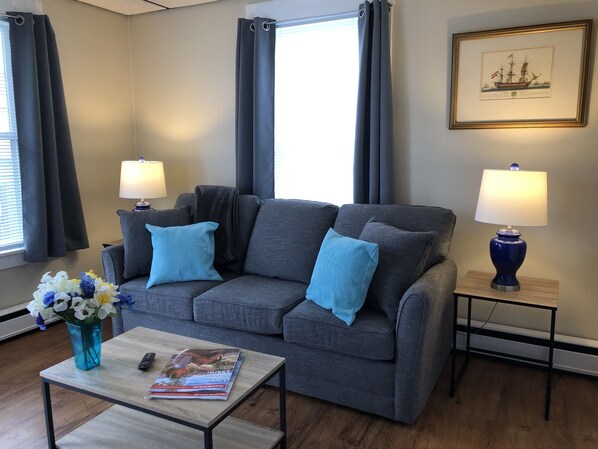 Una Smart TV, una chimenea, videojuegos, una biblioteca de música