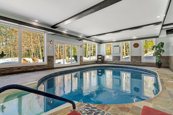 Indoor pool, a heated pool