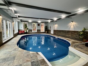 Indoor pool, a heated pool