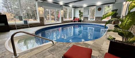 Indoor pool, a heated pool
