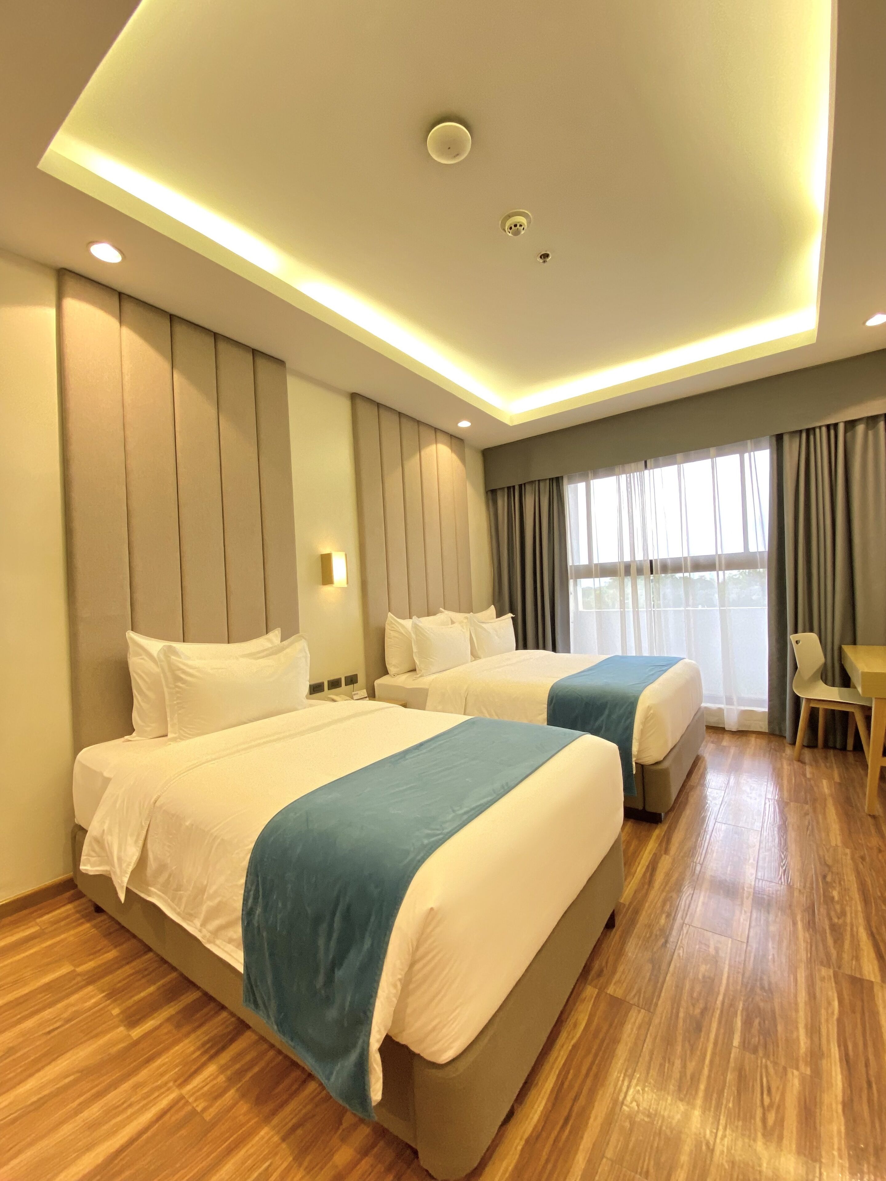 Deluxe Double Room | Memory foam beds, in-room safe, desk, laptop workspace