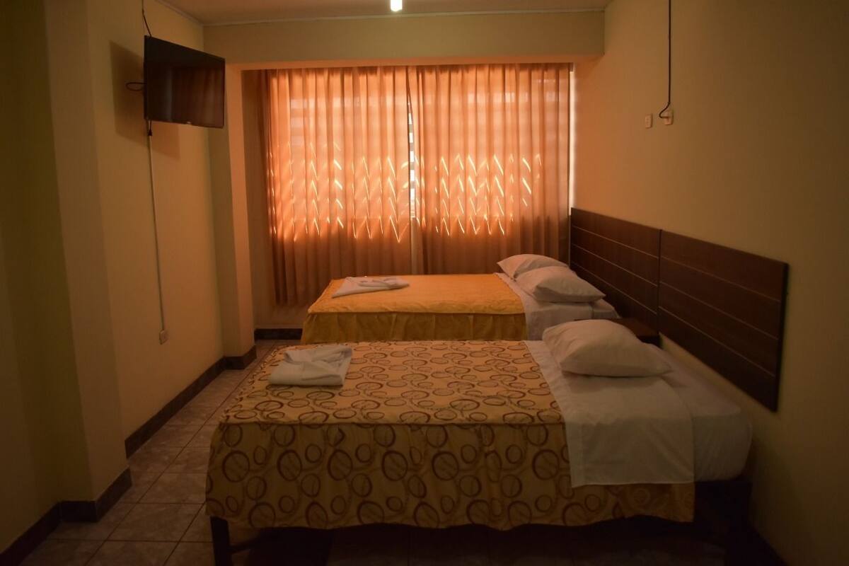 Blackout curtains, free WiFi, bed sheets