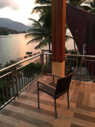 Peaceful lake by the villa