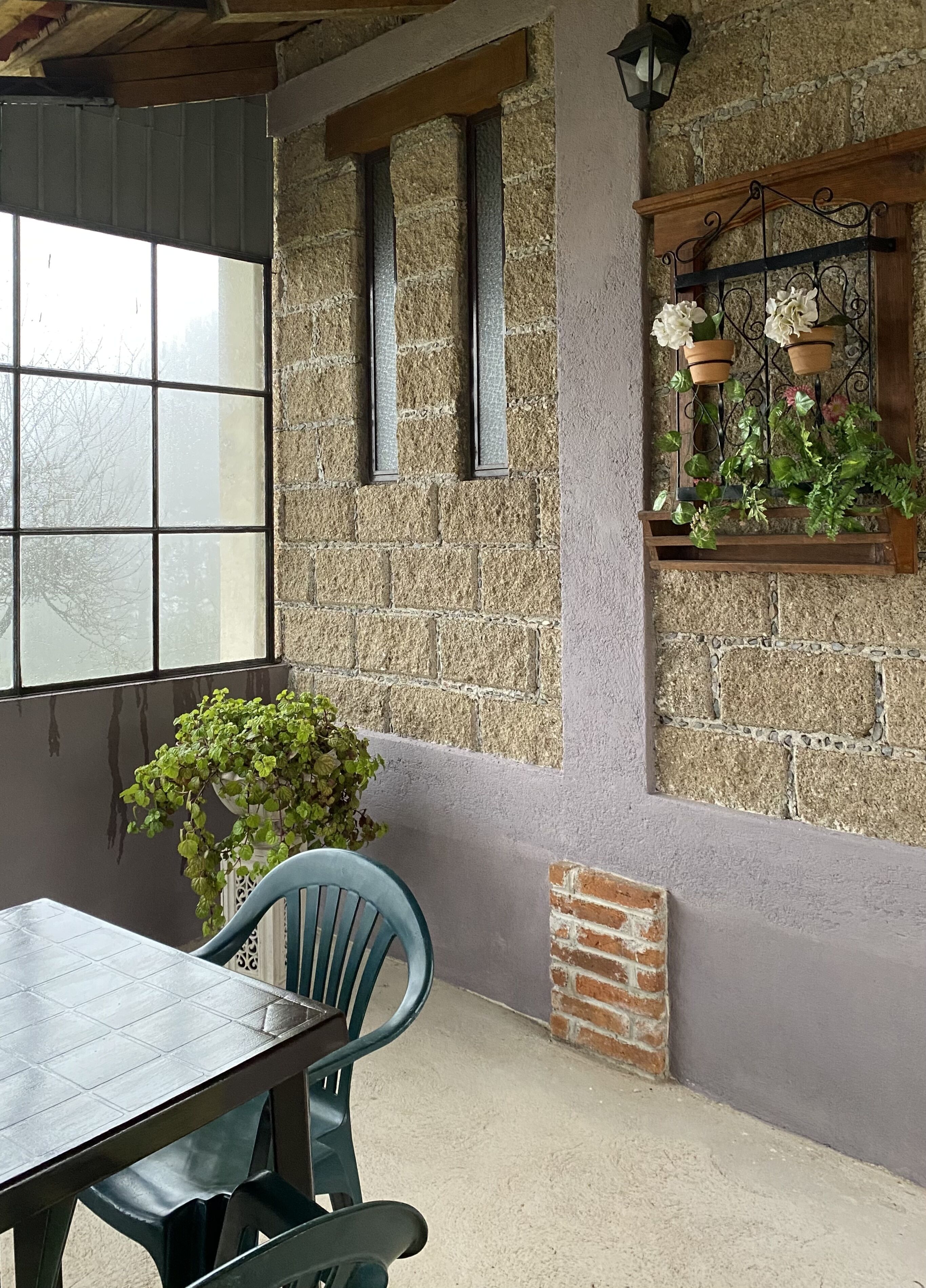 Cabaña familiar, 2 camas matrimoniales, chimenea, vista a la montaña (Ciruelo) | Terraza o patio