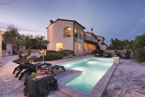 A heated pool