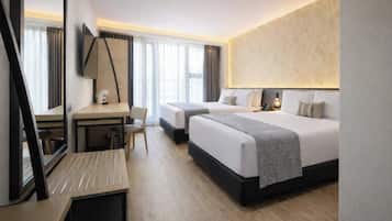 Interior Two Bed Room - Pyramid Tower | Premium bedding, down duvets, pillow-top beds, free minibar