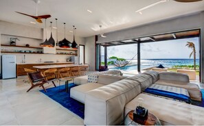 Standard Villa, 5 Bedrooms, Non Smoking | Living area | Flat-screen TV - Villa Amara (Tulum)