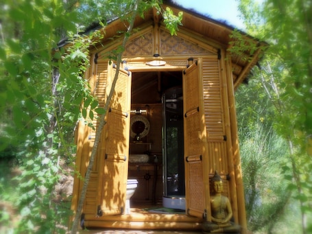 Exterior detail. "The Zen Bubble" in the heart of the unusual