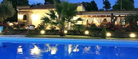 Outdoor pool, a heated pool