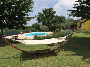 Outdoor pool, a heated pool