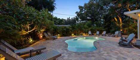 A heated pool