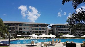 Outdoor pool, a heated pool