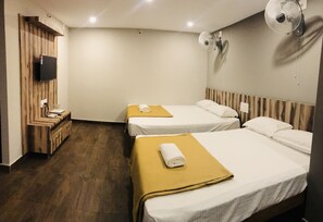 Deluxe Quadruple room with Balcony | Soundproofing - Sharada Residency - Hostel (Somvarpet)