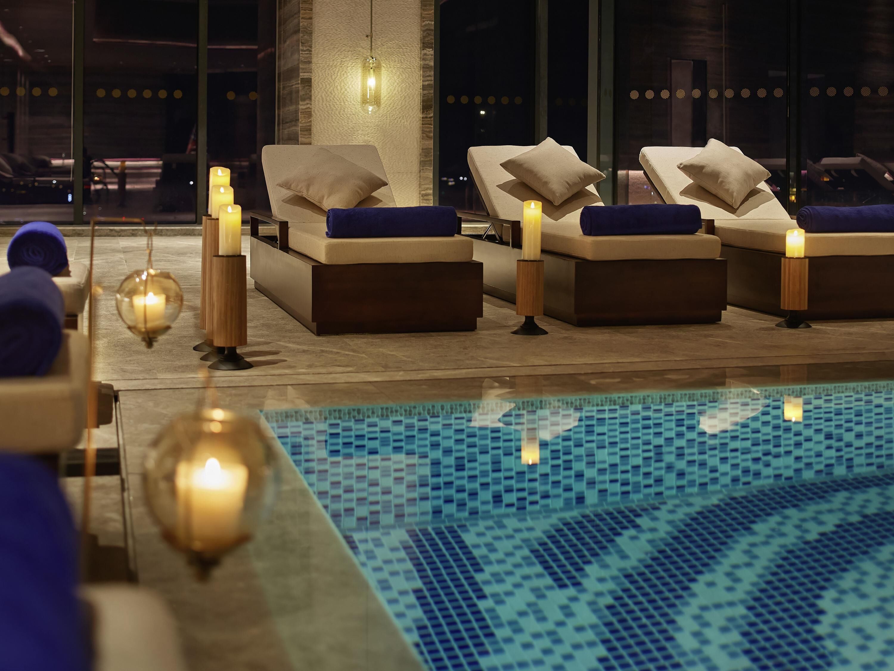 Indoor pool, open 6:30 AM to 11:00 PM, sun loungers