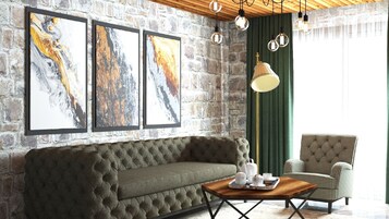 Vila luxo | Sala de estar | Smart TV 106 cm com canais via satélite, TV, pisos aquecidos