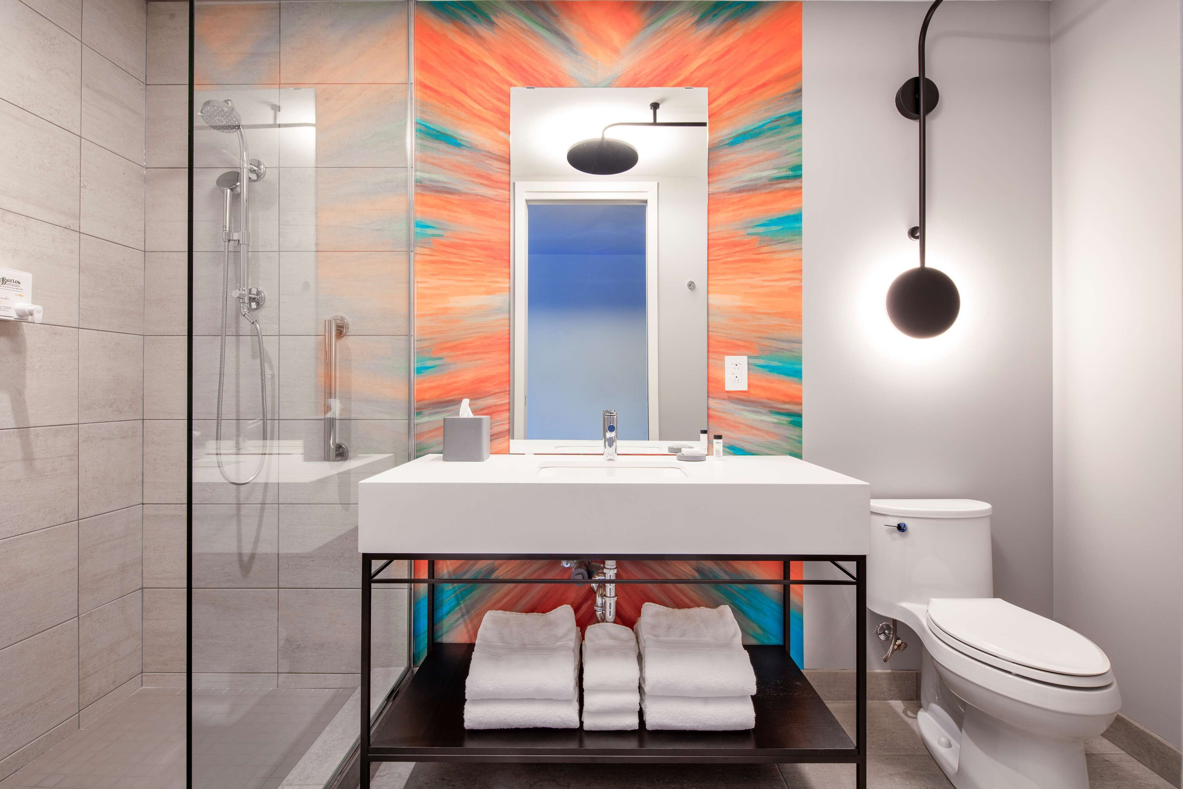 room, 2 queen beds | bathroom shower