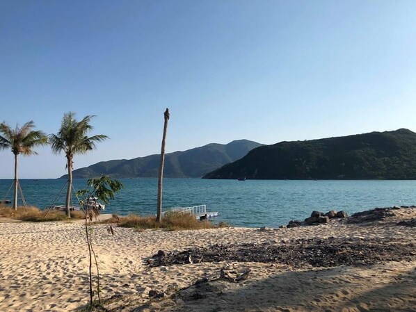 Vista a la playa o el mar