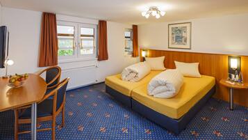 Double Room, City View | Premium bedding, in-room safe, desk, blackout drapes