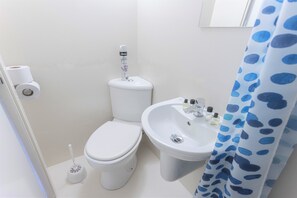 A bathroom with a toilet, sink, and toilet paper.