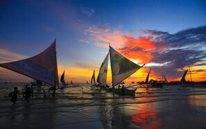 在海灘附近、白沙