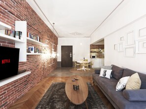 Living area - Athenian Apartment with Hot Tub (Athens)