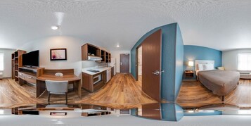 Escritorio y espacio para trabajar con laptop 