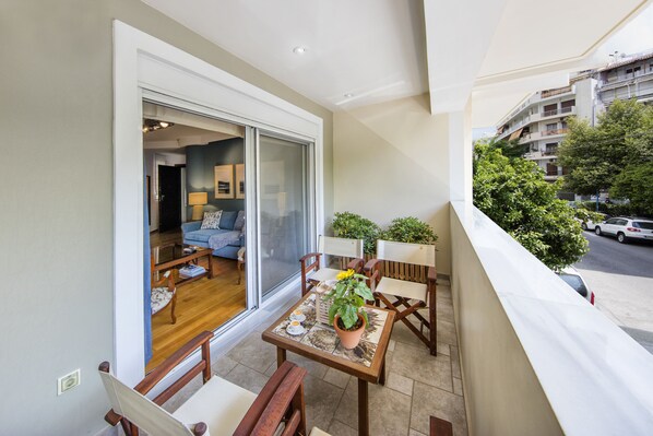 Balcony - Two Bedroom apt 2' to Acropolis museum by VillaRentalsgr (Athens)