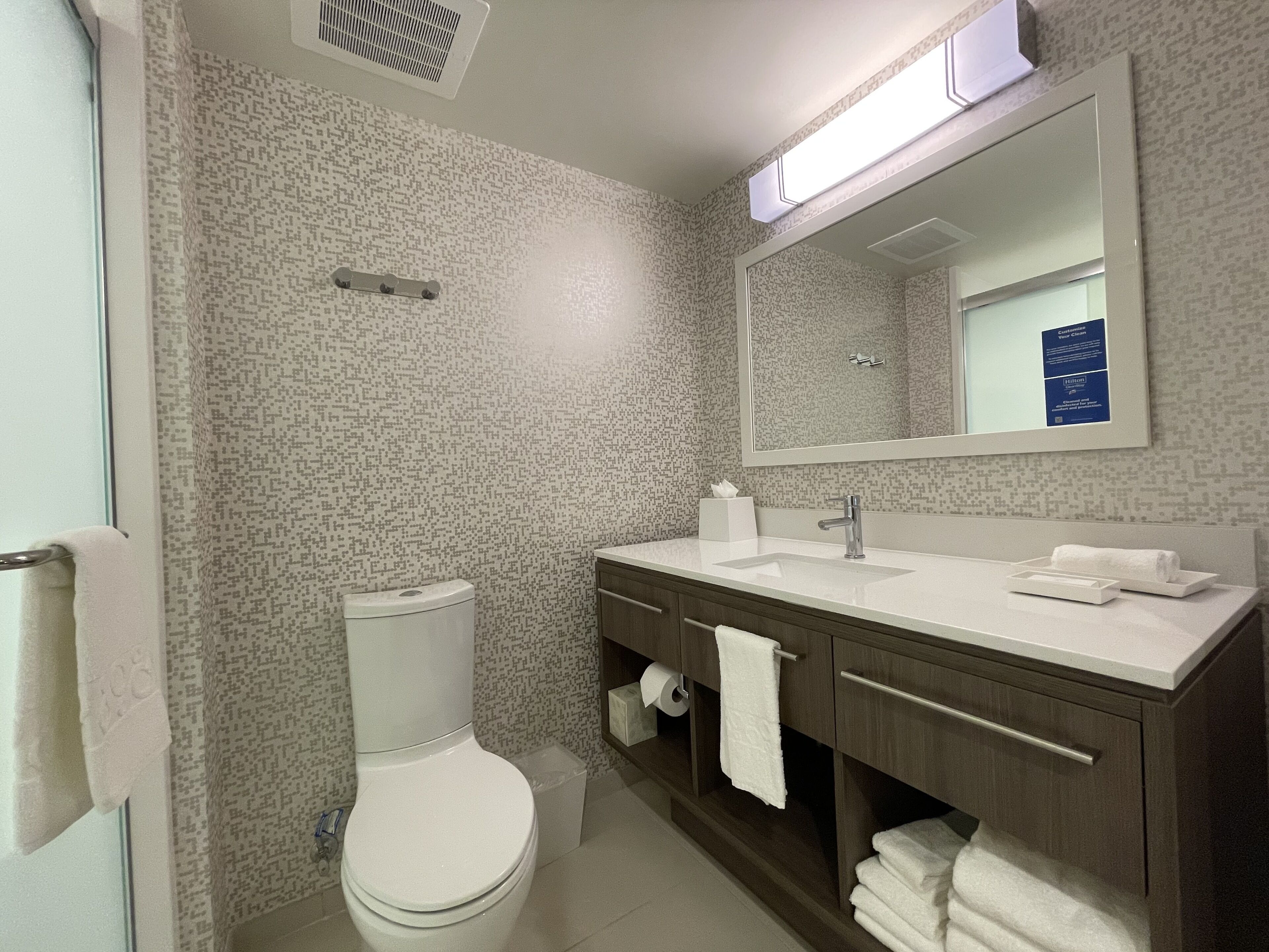 free toiletries, hair dryer, bathrobes, towels