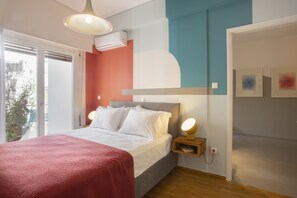 Design Apartment, 1 Queen Bed with Sofa bed, Non Smoking, City View | 1 bedroom, individually decorated, individually furnished - Little gem Near Acropolis Museum by VillaRentalsgr (Athens)