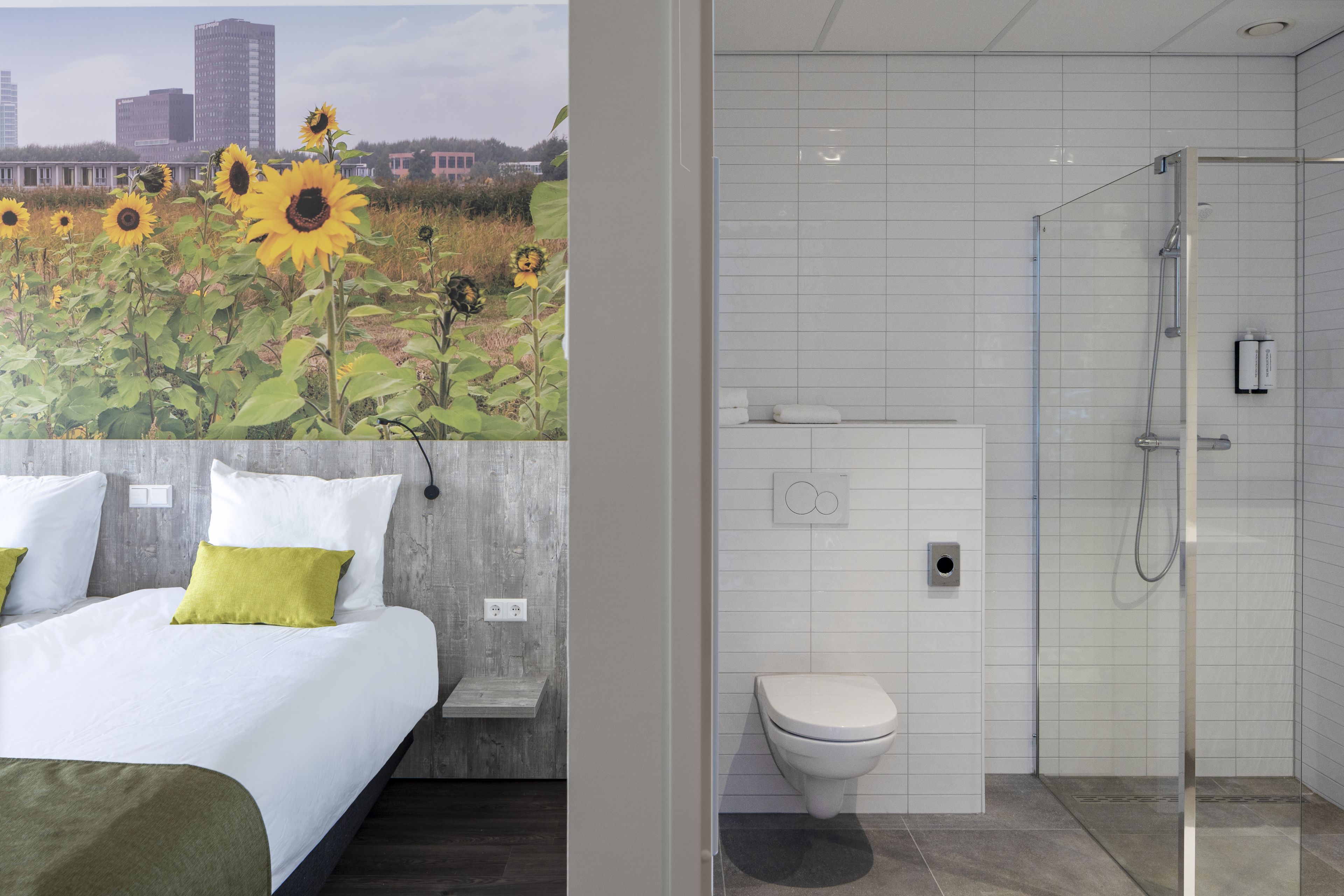 deluxe room, 2 single beds | bathroom | shower, hair dryer, towels, soap