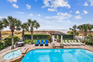 Piscine extérieure, piscine chauffée