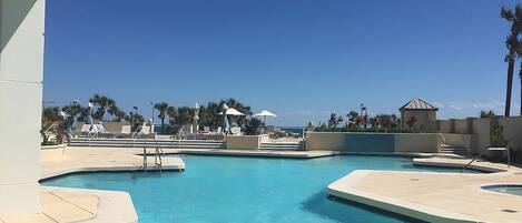 A heated pool